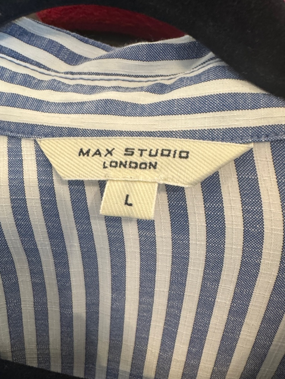 Max Studio Blue and White Striped Tiered Maxi Dress - Picture 2 of 2